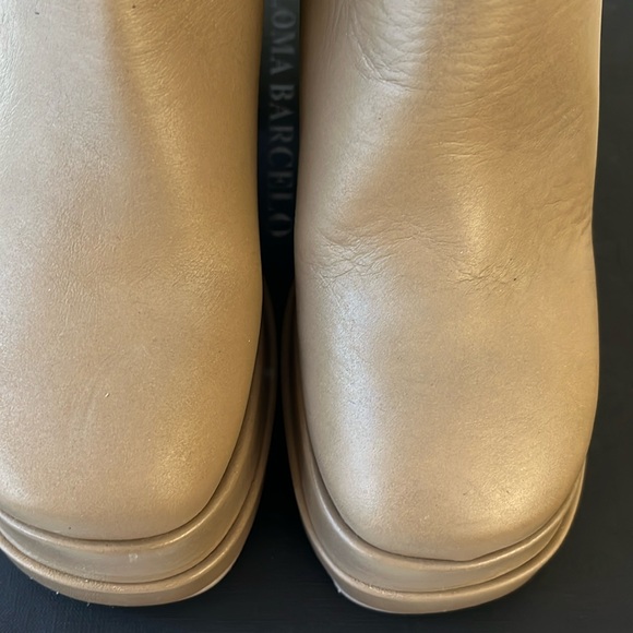 Free People NWT Paloma Barceló Camel Taupe Chelsea Chunky Heel Platfor… - Picture 6 of 8